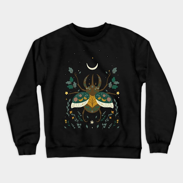 Floral Beetle Crewneck Sweatshirt by EdStark